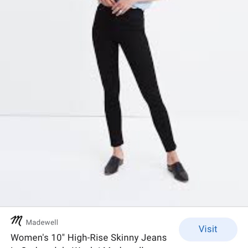 Madewell Black Straight Leg Jean